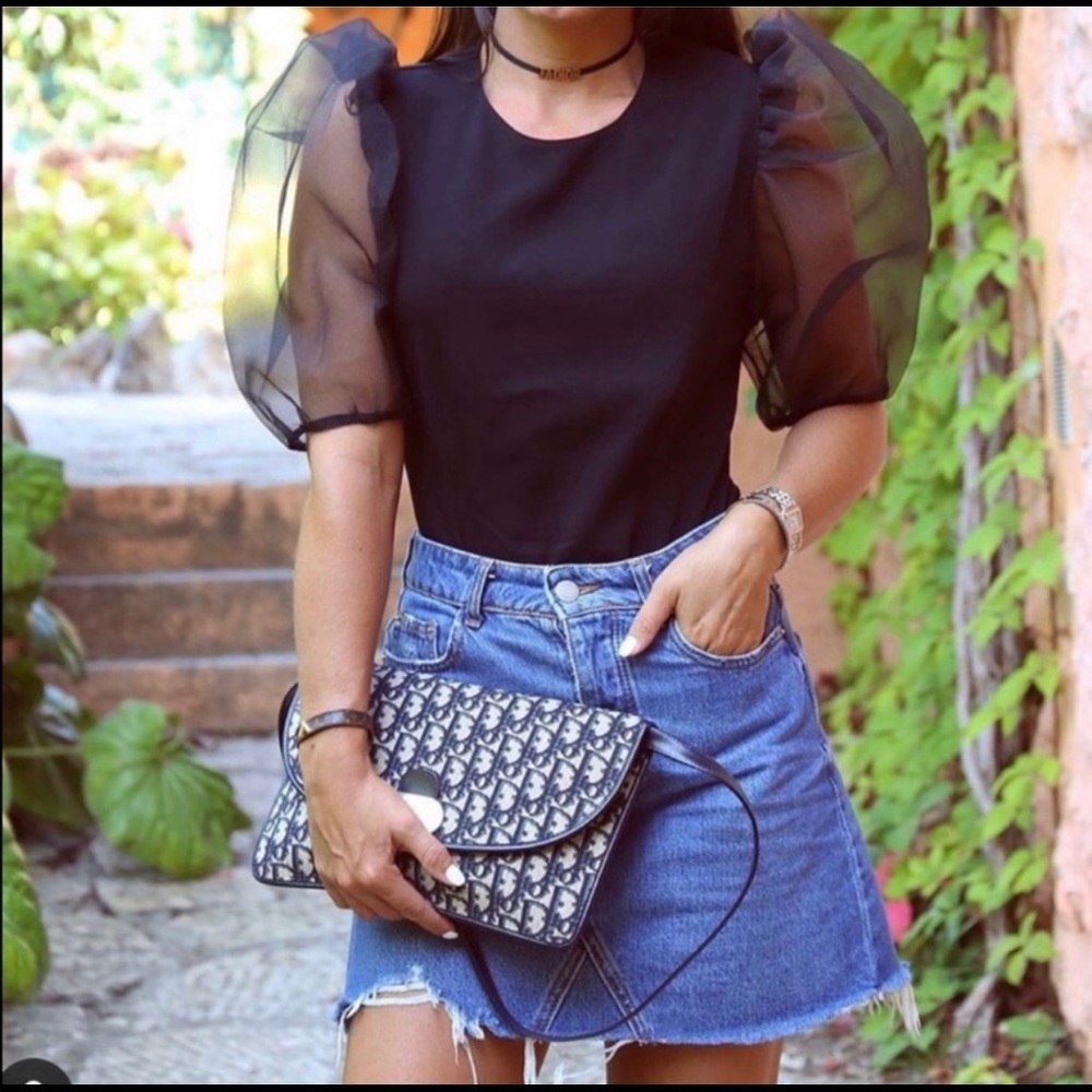 ORGANZA SLEEVE TOP - Picture 4 of 11